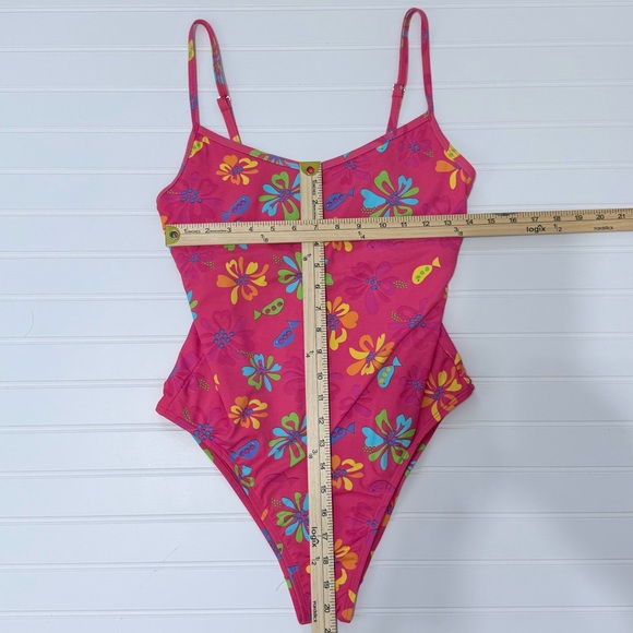 Fresh Produce women Floral Bodysuit - Pink and Yellow Size 12 - Picture 6 of 11